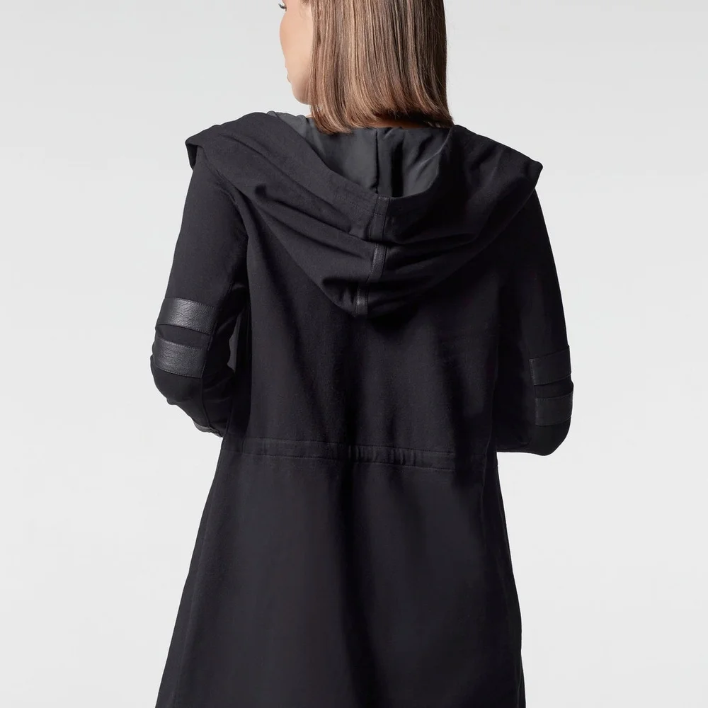 Blanc Noir Black Trench Coat for Women - Picture 4 of 9